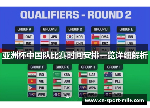 亚洲杯中国队比赛时间安排一览详细解析 亚洲杯中国队比赛时间安排一览详细解析